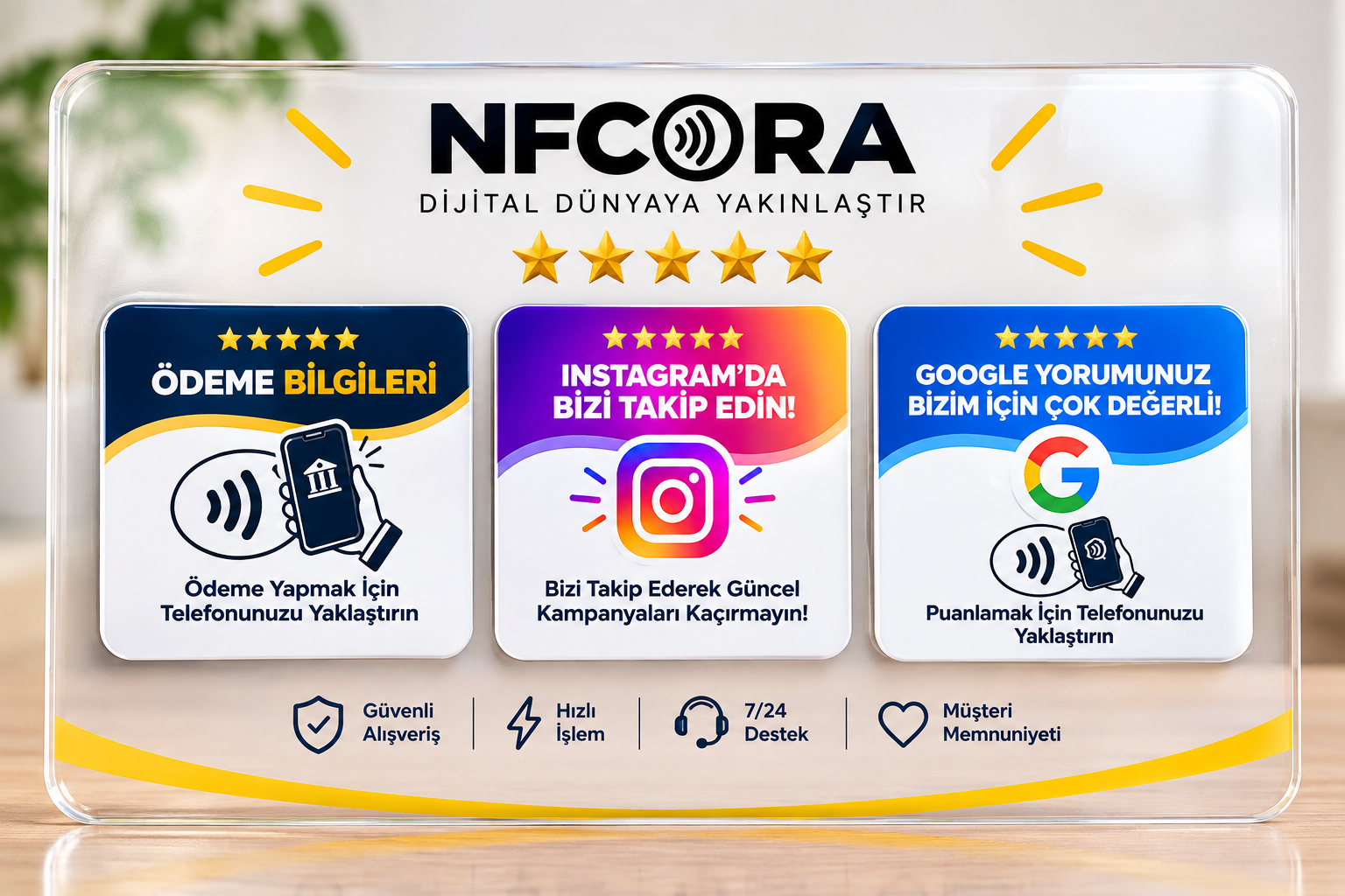 NFCORA 3'lü Akıllı Etkileşim Standı