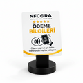 NFCORA NFC Ödeme Bilgileri Kartı – Standlı 10x10 cm
